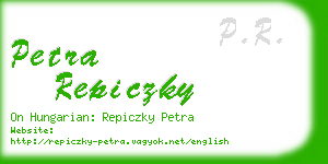 petra repiczky business card